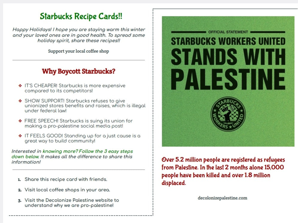 FREE PAL STARBUCKS DRINK RECIPE CARDS (FREE DOWNLOAD)