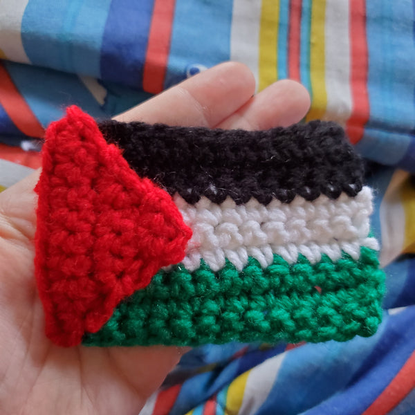 CROCHET PALESTINE FLAG PATCH