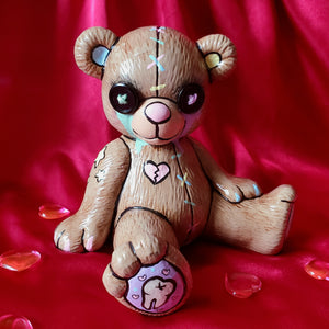 'ALL STICHED UP' TEDDYBEAR FIGURE