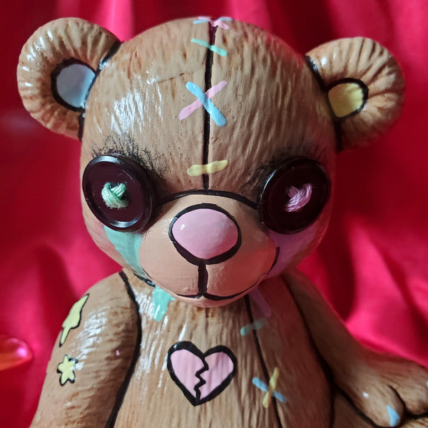 'ALL STICHED UP' TEDDYBEAR FIGURE