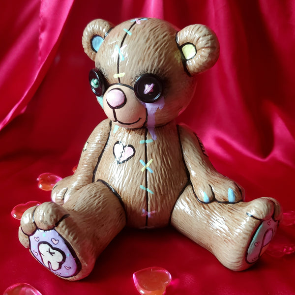 'ALL STICHED UP' TEDDYBEAR FIGURE