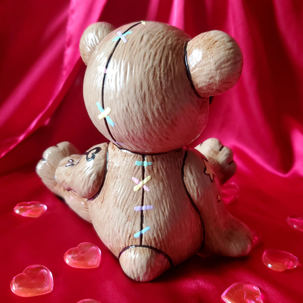 'ALL STICHED UP' TEDDYBEAR FIGURE