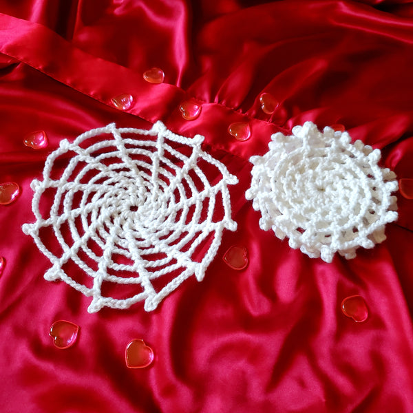 CROCHET SPIDERWEB TEA COASTER SET