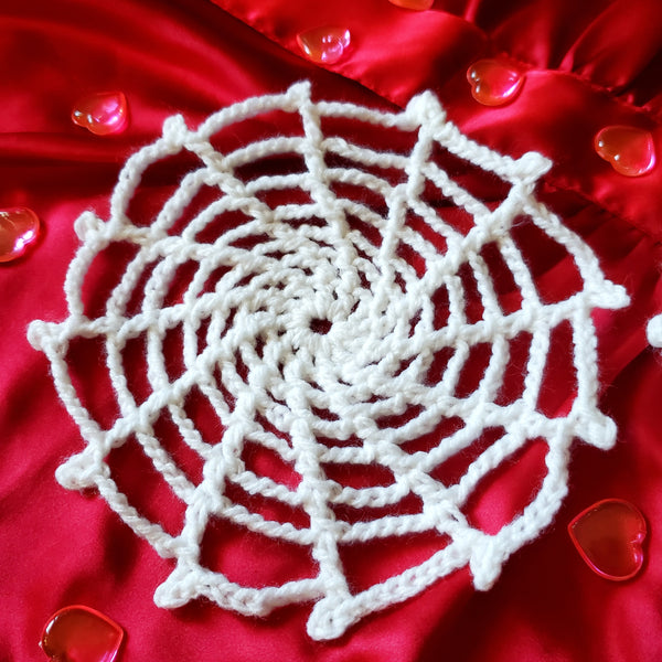 CROCHET SPIDERWEB TEA COASTER SET