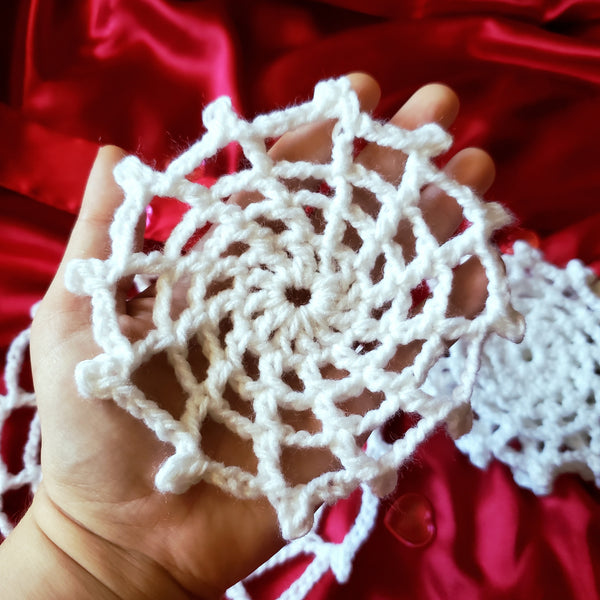 CROCHET SPIDERWEB TEA COASTER SET