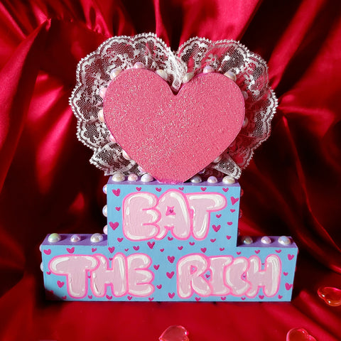 'EAT THE RICH' HOME DECOR PLAQUE