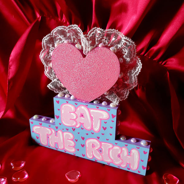 'EAT THE RICH' HOME DECOR PLAQUE