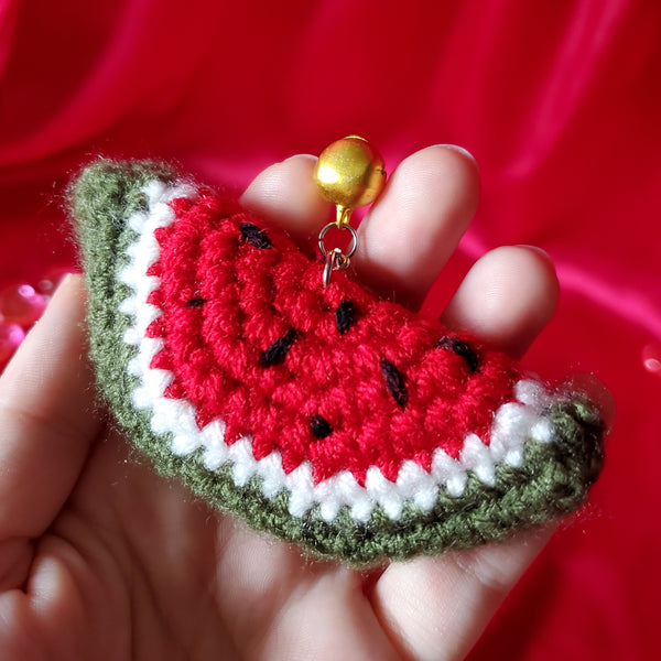 CROCHET WATERMELON KEYCHAIN